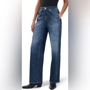 rag & bone Miramar Wide Leg Cotton Terry Sweatpant Jeans